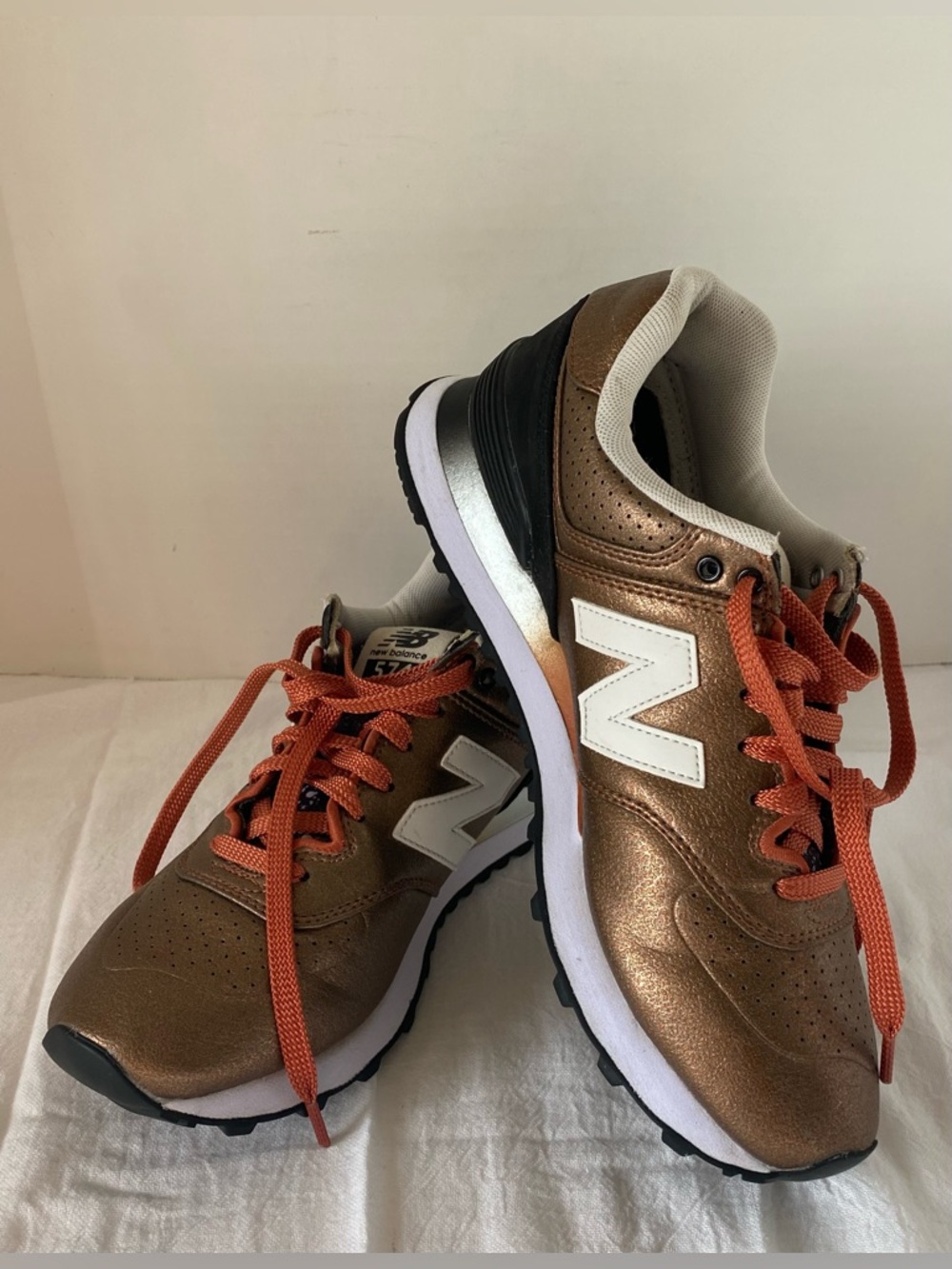 New Balance Women's 574 Gradient Copper Black Comfort Sneakers Shoes Size 8.5